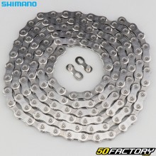 Cadena de bicicleta de XNUMX velocidades y XNUMX eslabones Shimano Deore CN-MXNUMX gris