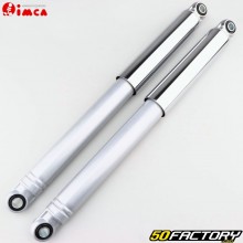 370mm smooth rear shock absorbers Peugeot 103, MBK 51 and Motobécane Imca chrome and gray