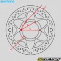 Disco de freio de bicicleta Ã˜XNUMX mm XNUMX furos Shimano SM-R TXNUMX