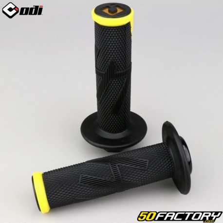 Punhos Odi Emig Pro V2 Lock-On preto e amarelo