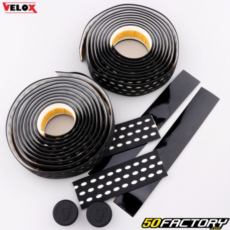 Fahrradlenkerbänder perforiert Vélox Bi-Color schwarz-weiß 