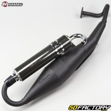 Exhaust pipe Crossover Black carbon for GY6, 139QMB/QMA Naraku engine