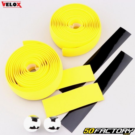 Fitas de guiador de bicicleta Velox Maxi Cork amarelas
