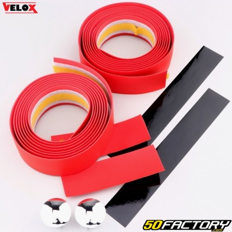 Fitas de guiador de bicicleta Velox Classic vermelho