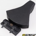 Top of saddle with bag Motobécane AV44, Cady... black (Mobylette logo)