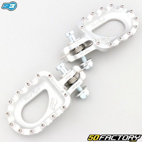 Aluminum front footrest Gas Gas txt, Sherco ST, Beta Evo...S3 Hard Rock trial gray