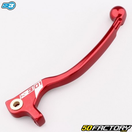 Red S3 01 front brake lever (Braktec master cylinder/AJP) (without adjustment screw)