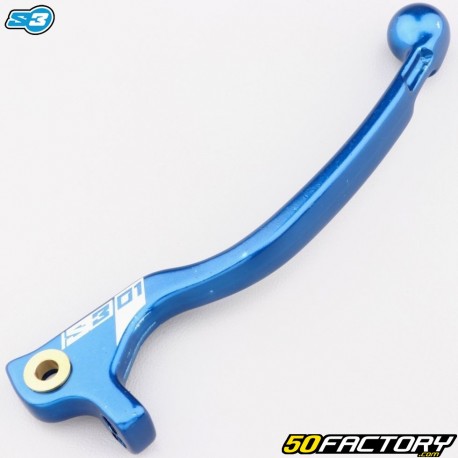 Blue S3 01 front brake lever (Braktec master cylinder/AJP) (without adjustment screw)