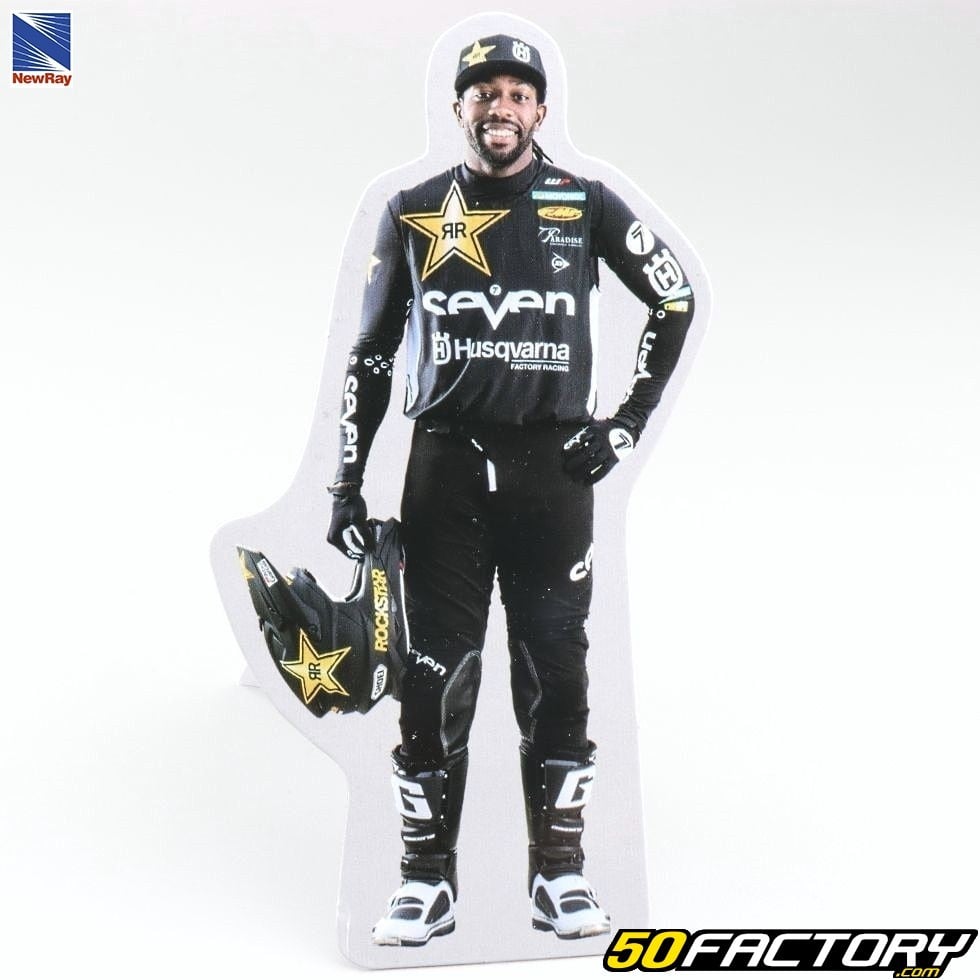 Miniature Newray Moto Husqvarna 450 FC Rockstar Malcolm STEWART - Echelle  1/12° - Sportswear 