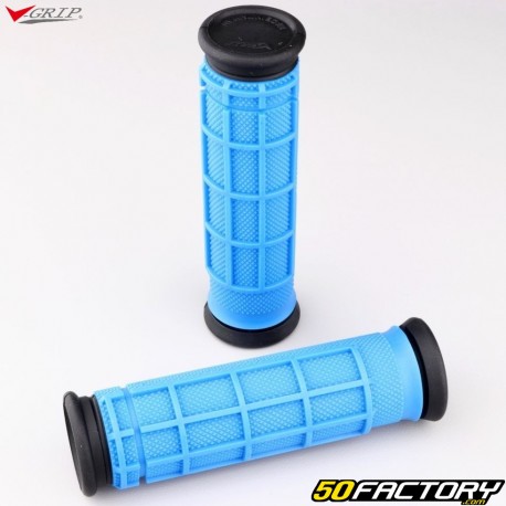 mangos de bicicleta VGrip azul y negro