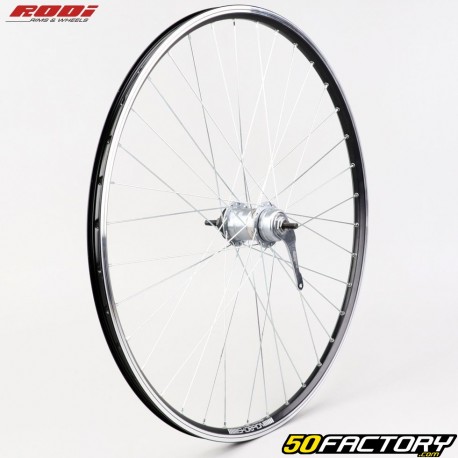 Ruota bicicletta posteriore 28&quot; (19-622) con mozzo Nexus 3V Rodi Skorpion alluminio nero