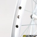 Ruota anteriore bicicletta 28&quot; (19-622) alluminio grigio (sgancio rapido)