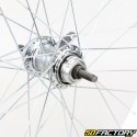 Bicicletta con ruota posterioresteel alluminio grigio