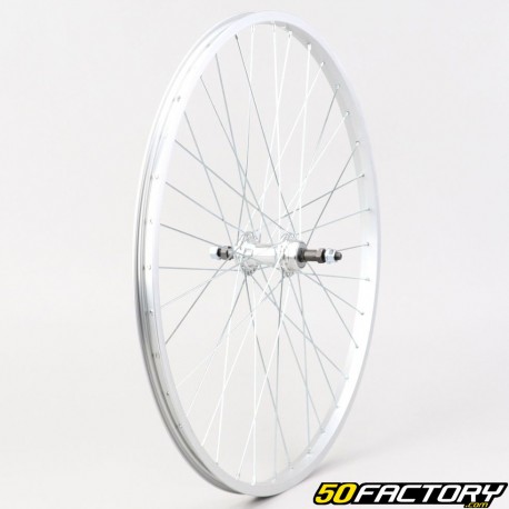 Roue arrière vélo 26" (20-559) pour roue libre 6/7V alu grise