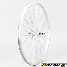 Roda traseira de bicicleta de XNUMX" (XNUMX-XNUMX) para roda livre XNUMX/XNUMXV de alumínio cinza