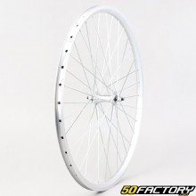 Ruota anteriore bicicletta da 28" (19-622) in alluminio grigia (bloccaggio con dadi)