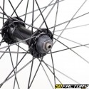 Roda dianteira de bicicleta em alumínio preto de XNUMX&quot; (XNUMX-XNUMX) (liberação rápida)
