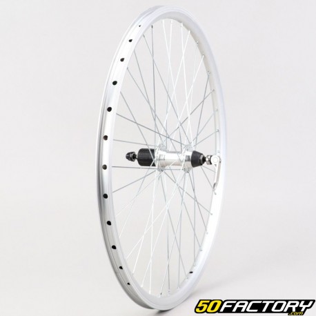 Ruota posteriore per bicicletta da 26 &quot;(19-559) per cassetta 8/9V in alluminio grigio (sgancio rapido)