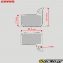 Sram Monobloc Red organic bicycle brake pads, Force...