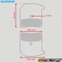 Fahrradbremsbeläge aus Sintermetall mit Lamellen Shimano H03C