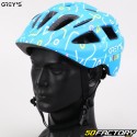 Casco de bicicleta infantil gris azul mate