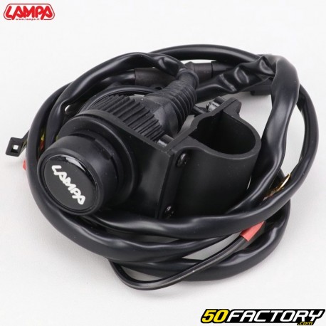 Cigarette lighter power socket with handlebar support Lampa Mount Socket black