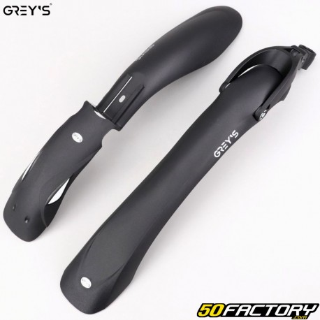 Front and rear mudguards for 24&quot; to 29&quot; Grey&#39;s Beaver Bolt bike, black