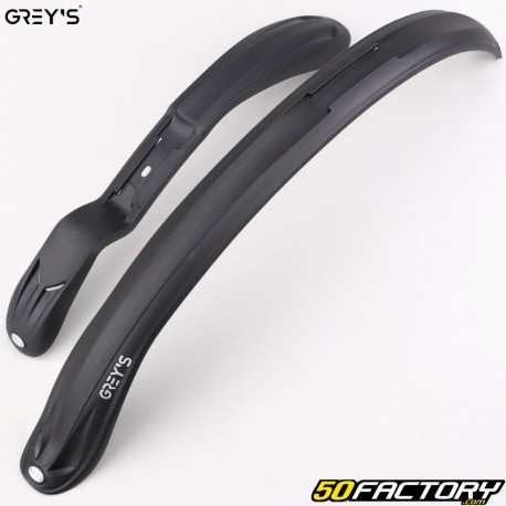 Front and rear mudguards for 26&quot; to 28&quot; Grey&#39;s Pike Bolt bike, black