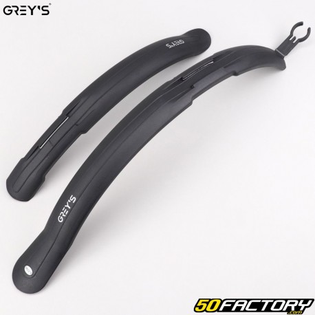Front and rear mudguards for 26&quot; to 28&quot; Grey&#39;s bike Falcon Long black Clamp