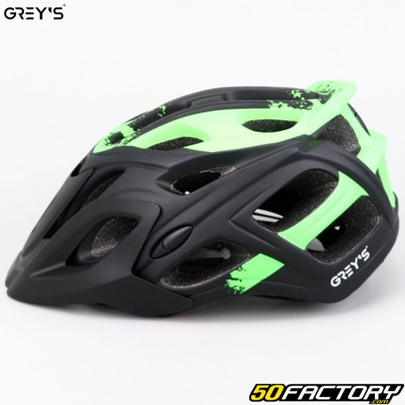 Grey&#39;s black and matte green V1 bicycle helmet