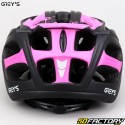 Capacete de bicicleta preto e rosa fosco da Grey