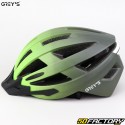 Casque vélo Grey's noir et vert mat V2