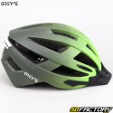 Grey&#39;s black and matte green VXNUMX bicycle helmet