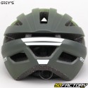 Casco de bicicleta VXNUMX negro y verde mate de Grey