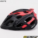 Casco ciclista Grey&#39;s negro y rojo mate