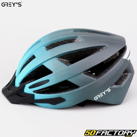 Grey&#39;s Fahrradhelm schwarz und hellblau matt