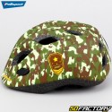 Children&#39;s bicycle helmet with integrated rear lighting Polisport Army green