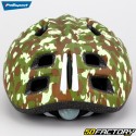 Casco de bicicleta para niños con iluminación trasera integrada. Polisport  Ejercito verde