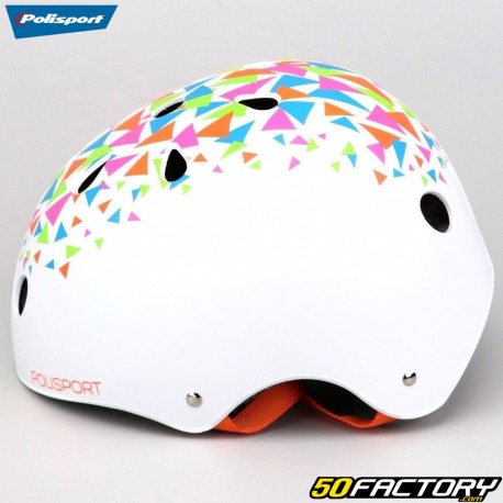 Casque bol vélo enfant Polisport Urban Radical blanc