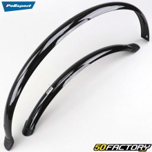 Parafanghi anteriore e posteriore per bici da 28" Polisport Towny neri 46 mm