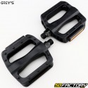 Grey&#39;s flat plastic bicycle pedals black 107x98 mm