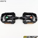 Grey&#39;s flat plastic bicycle pedals black 110x80 mm