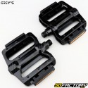 Gray&#39;s flat aluminum bicycle pedals black 101x111 mm