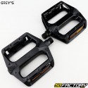 Gray&#39;s flat aluminum bicycle pedals black 110x100 mm