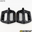 Gray&#39;s flat aluminum bicycle pedals black 110x100 mm