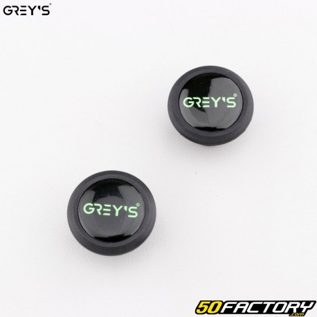 Grey&#39;s black and green bicycle handlebar tips