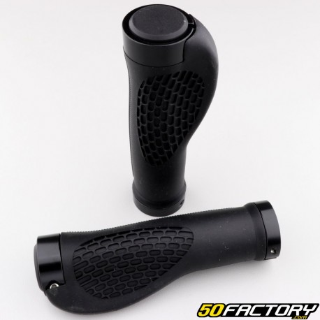 Black 120mm Ergonomic Lock-On Bike Grips