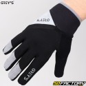 Grey&#39;s black and gray long winter cycling and scooter gloves