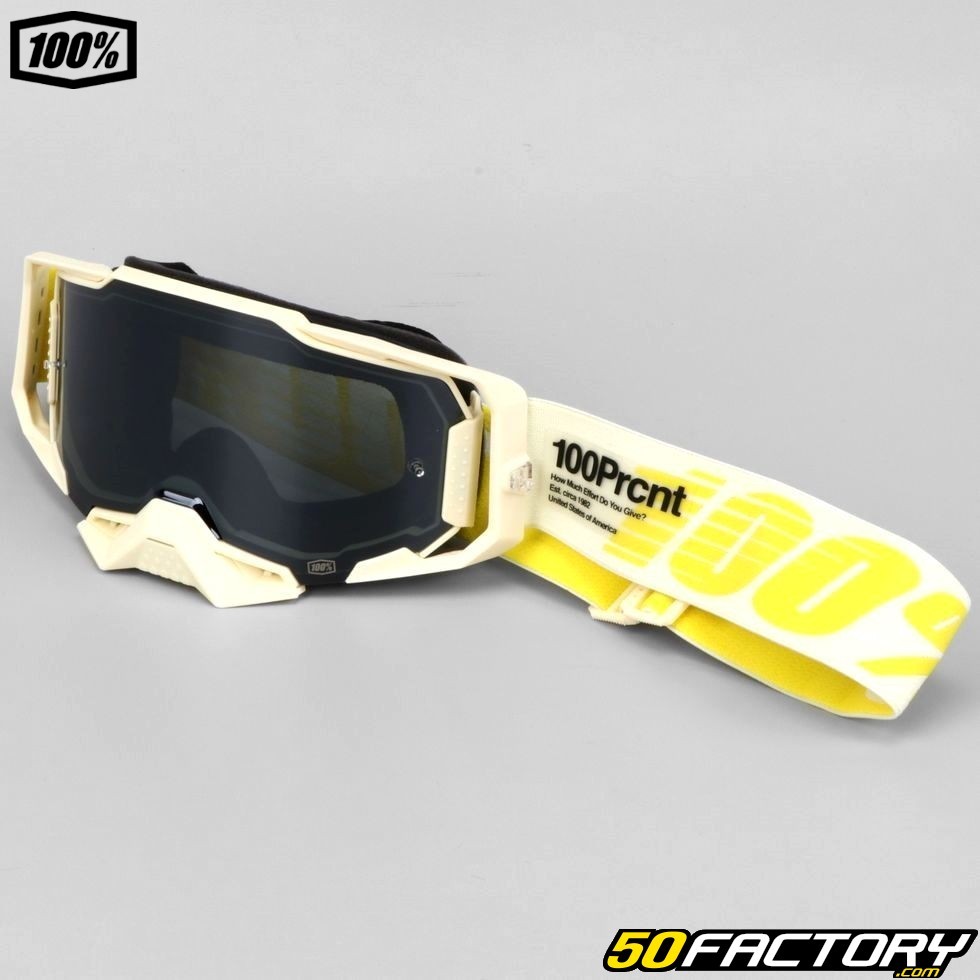 Masque Cross 100% Strata 2 Jaune Fluo 2023 - FX MOTORS