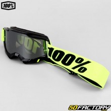 100% Accuri 2 Session mask black and fluorescent yellow silver iridium screen